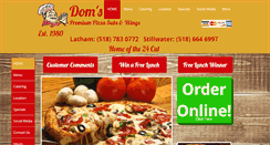 Desktop Screenshot of domspizza.com