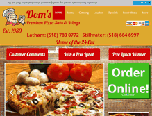 Tablet Screenshot of domspizza.com